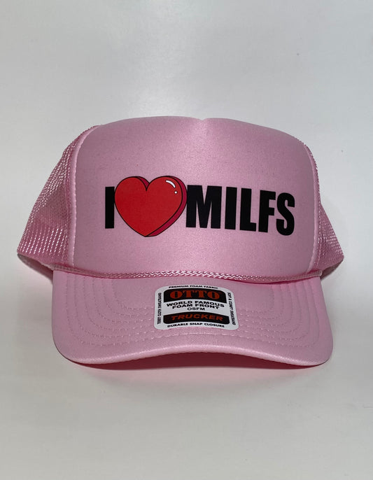 I ❤️ Milfs solid pink