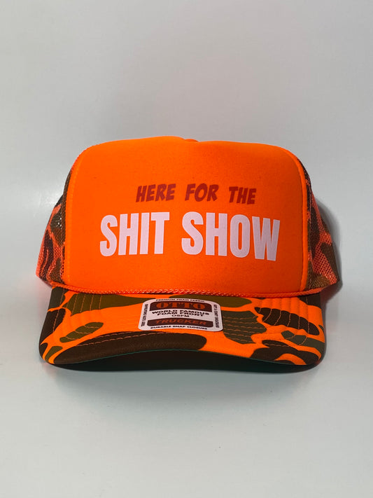 Here For The Shit Show Orange / Camo