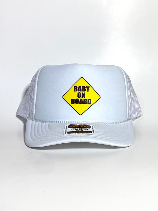 Baby on board white